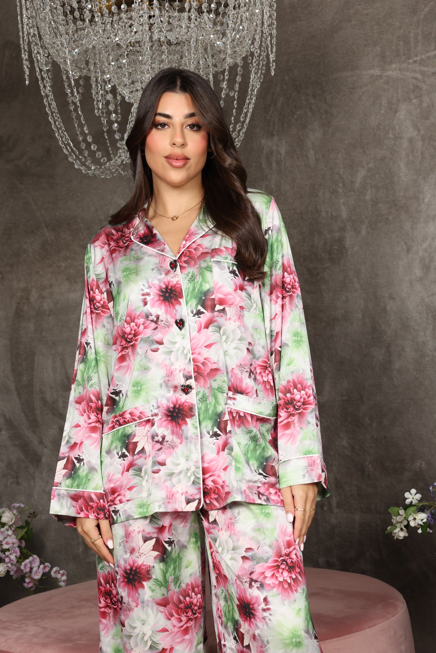 Blossom Luxe Satin Co-ord Set