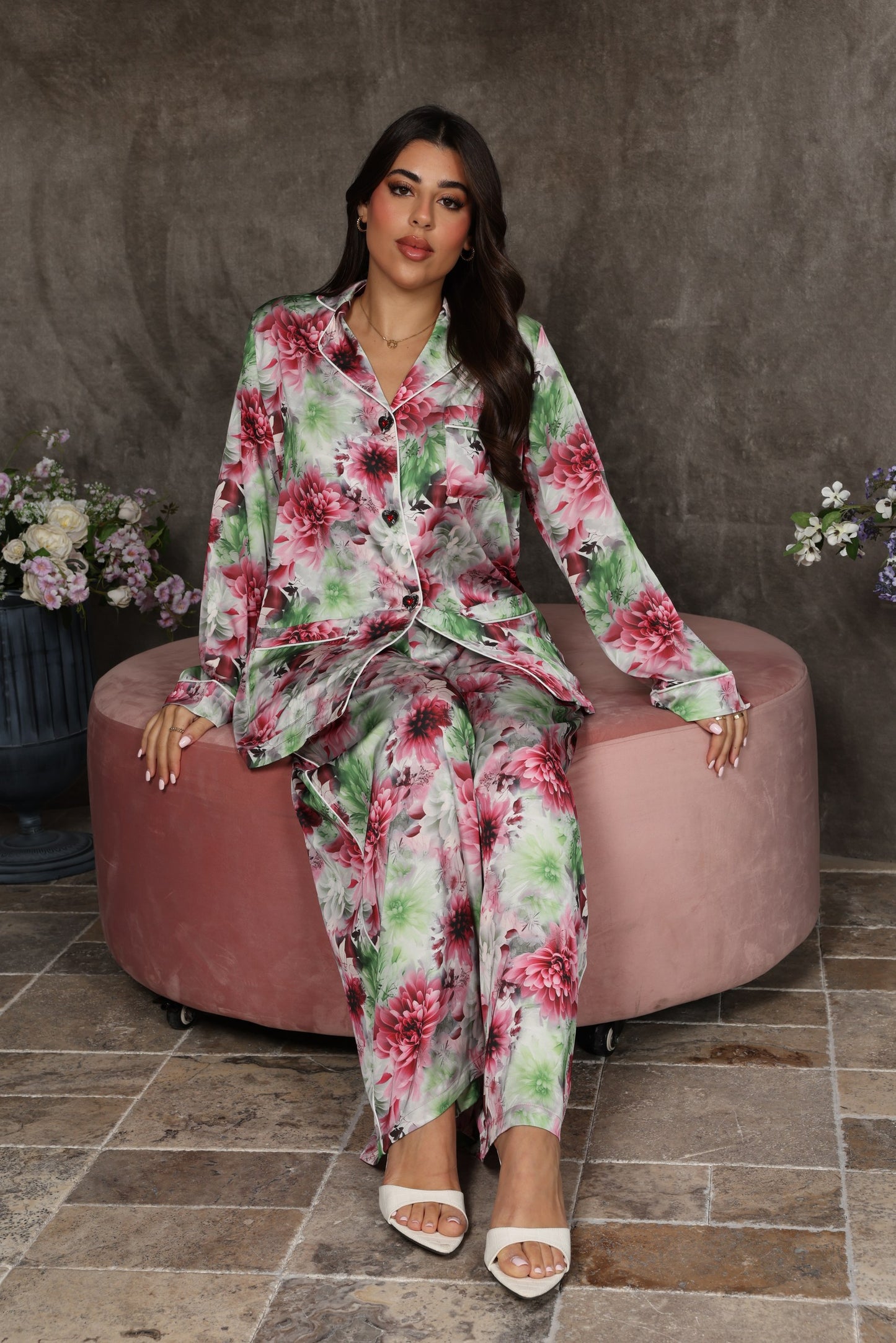 Blossom Luxe Satin Co-ord Set