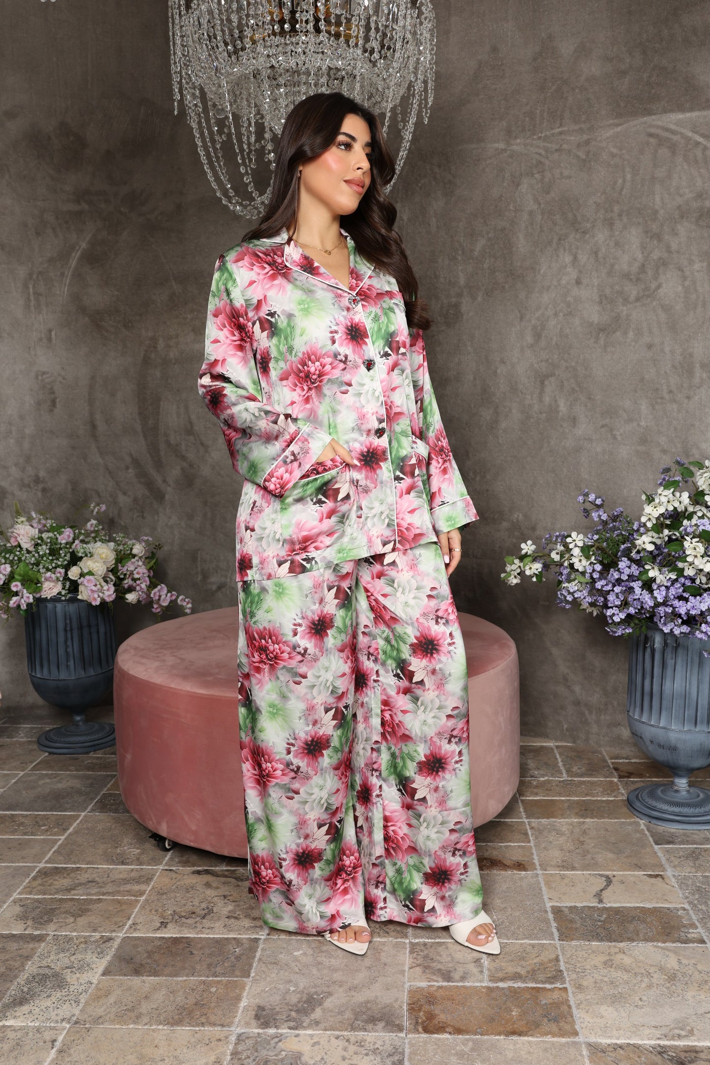 Blossom Luxe Satin Co-ord Set