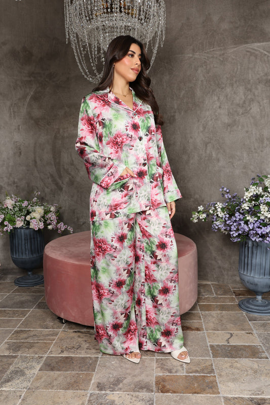 Blossom Luxe Satin Co-ord Set