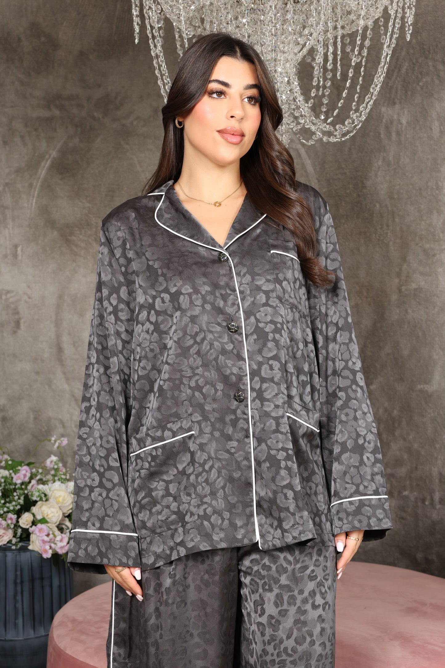 Charcoal Jacquard Co-Ord Set