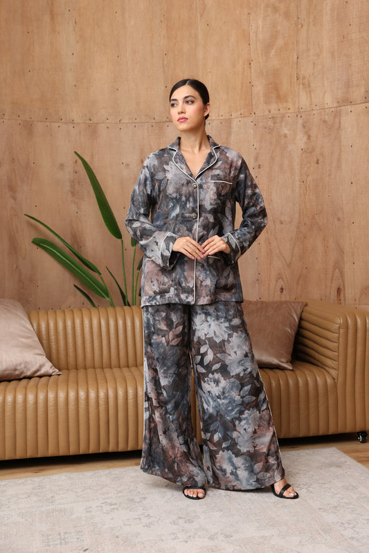 Muted Bloom Jacquard Co-Ord Set