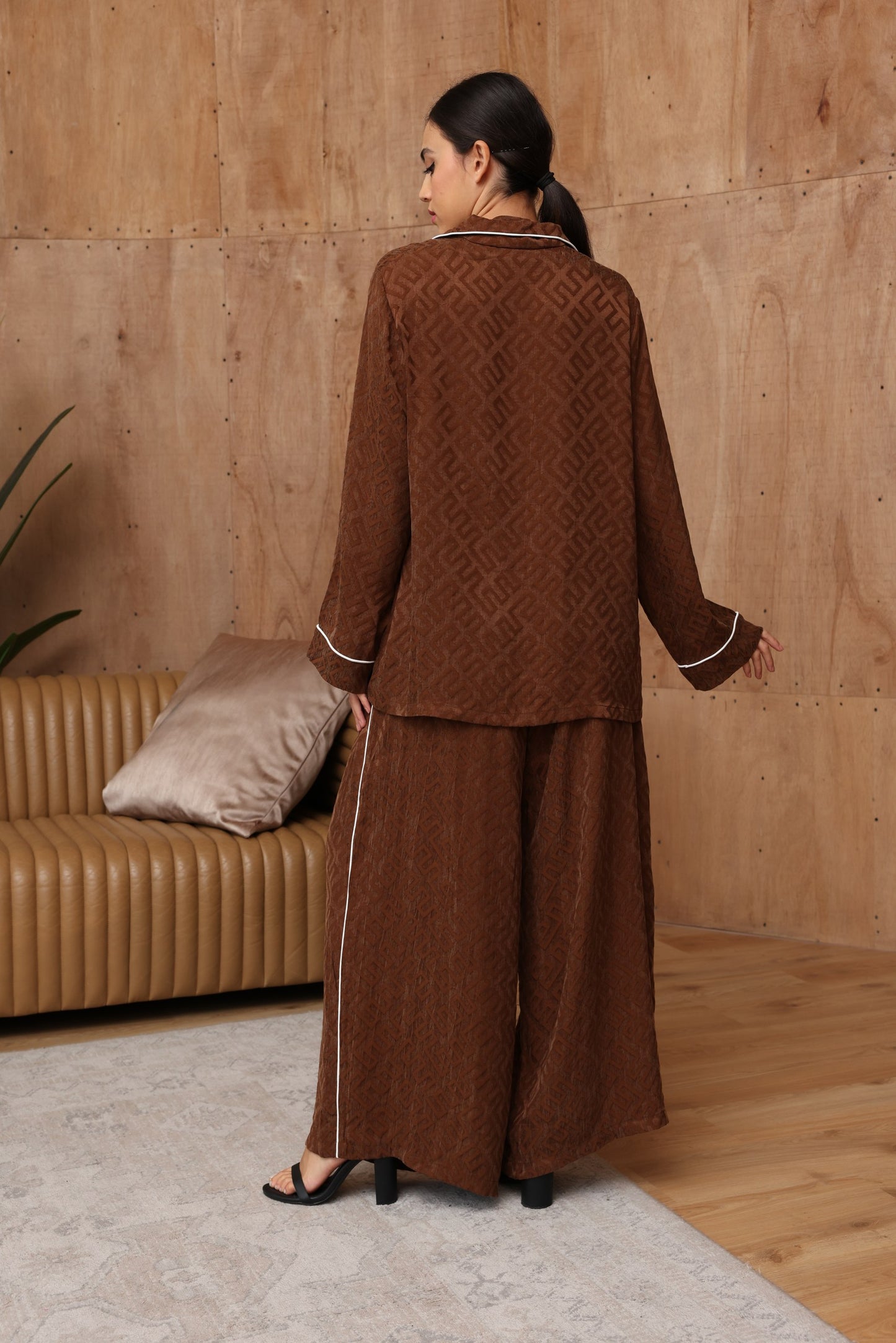 Turkish Cotton Co-Ord Set – Chocolate Brown